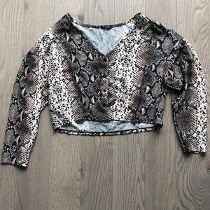 Nasty Gal Snakeskin Top